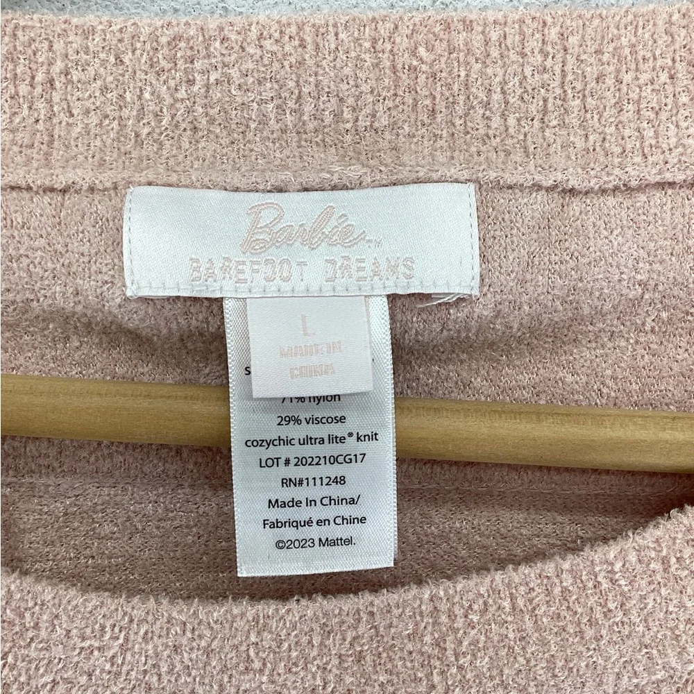 Barefoot Dreams Barbie light pink sweater size large - Picture 5 of 5